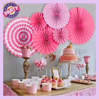 6 In 1 Paper Fan birthday decor party needs party decorations paper fan paper fan decor Happy Party