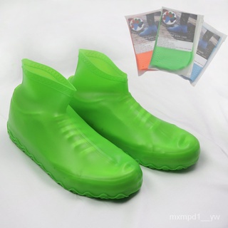 1 Pair Silicone Slip-resistant Rubber Rain Boot Overshoes Reusable Latex Waterproof Rain Shoes Cover