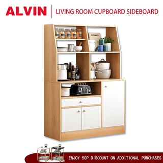 Modern storage cabinet living room cupboard sideboard household kitchen cabinet integrated shelf(COD