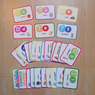 Educational study kids alphabet/numbers flashcards toddlers (2)