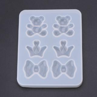 J❥ Silicone Mold Mirror Bear Butterfly Crown DIY Jewelry Making Tool Epoxy Resin Molds Handmade
