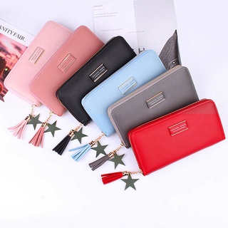 Women PU Leather Long Zip Purse Ladies Card Holder Case Clutch Phone Coin Wallet (1)