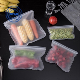【COD】PEVA Silicone Food Storage Bag Containers Reusable Leakproof Ziplock Bag Pouch Bags V4Q3