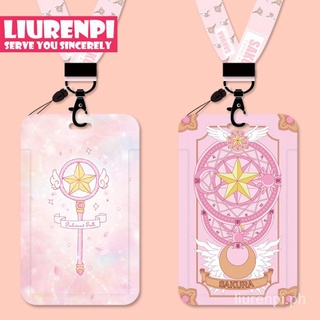 Cardcaptor SakuraGirlish Style Cover Cute Entrance Guard Student Metro Card Campus Sakura ID Card Citizen Card Protective Coverid card holder with lanyard name tag cardholder gift fashion accessories