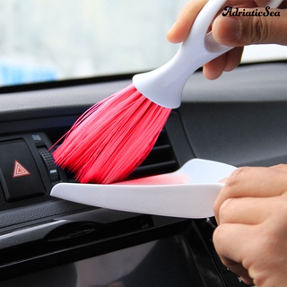 adriaticsea Car Air Vent Outlet Panel Dashboard Dust Brush with Dustpan Cleaning Tools Kit