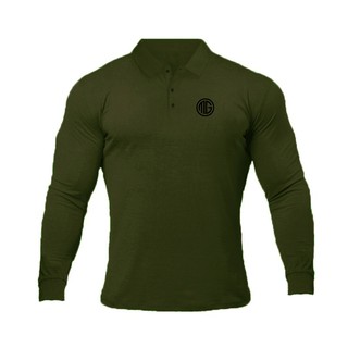 Men's Polo Tee shirts Cotton Long Sleeves Top Tees Gym Workout Gym Workout Training Wear Polos