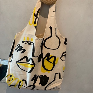 Yogodlns Casual Graffiti Canvas Totes Bag For Women Large Capacity Shoulder Bags (8)