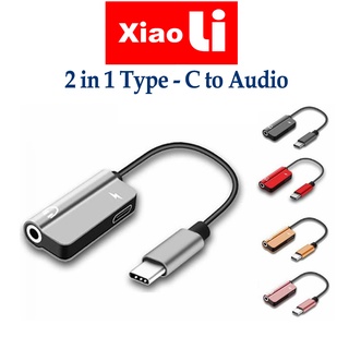 Fo Huawei 2 in 1 Type-C to Audio Charging Adapter Type C to 3.5mm AUX Headphone Jack + Charger