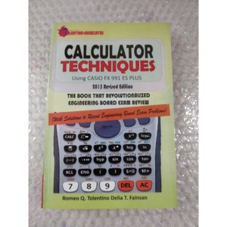 Calculator Techniques 2015 revised edition By Tolentino