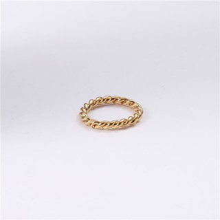 A twist joint ring fine tail ring 18K gold plated fine small ring female accessories (4)