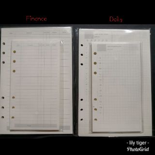 A5 A6 A7 6 hole ring planner notebook filler 100gsm paper insert refill (4)