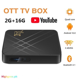 【LOWEST PRICE】 Android 10.0 TV BOX 2GB 16GB 4K Voice Assistant 1080P Video TV receiver Wifi 2.4G&amp;5G Bluetooth Smart TV Box Set top Box HG