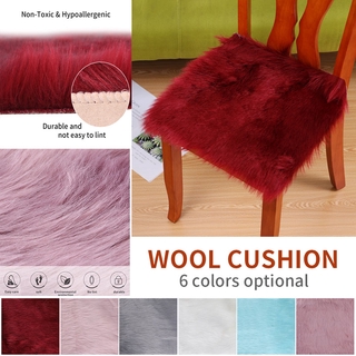 Faux Sheepskin Chair Cover Hairy Wool Carpet Seat Pad long Skin Fur Plain Fluffy Area Rugs Washable