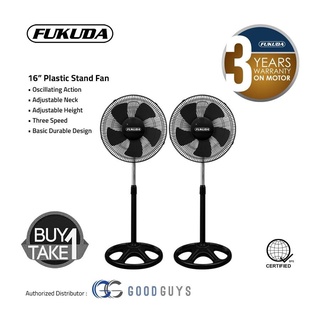 Fukuda SF162 16 Inches Plastic Stand Fan 5 Leaf Blades Electric Fan BUY 1 TAKE 1 Goodguys (1)