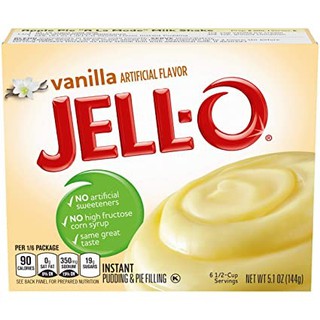 Jell-O Vanilla Flavor Instant Pudding & Pie Filling From USA (144g)