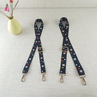 Double-Sided Narrow Real Shot Factory Sales Bag Strap Shoulder Crossbody Strap Adjustable Cartoon Printed Mickey Mouse Silicone Bag Strap