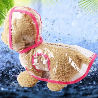 Cat snacks❖✁✱❂Pet Transparent Pet Dog Raincoat Pet Summer Clothes Small waterproof fashion Puppy Ou