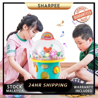 Mini Vending Capsule Machine Toy Gacha Gashapon Dispenser Arcade Kid Fun Mesin Arked Mainan skMW