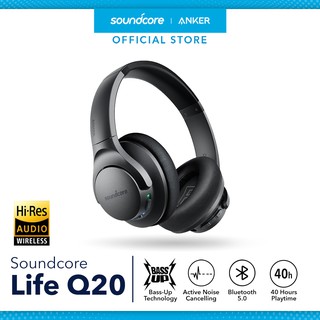 Soundcore Life Q20 by Anker Active Noise Cancelling Headphones, 40H Playtime, Hi-Res Audio