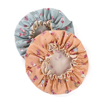 Lovely Thick Women Shower Caps Colorful Double Layer Bath Shower Hair Cover Adults Waterproof kitche (1)