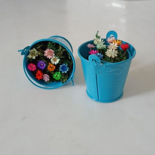 Mini Pail Bucket - with 10 pcs of snowy flower