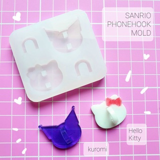 Sanrio PHONEHOOK MOLD UV RESIN EPOXY KUROMI HELLO KITTY PHONE HANGER DIY Decoration