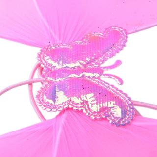 KOI Butterfly Wing Wand Headband 3pcs/Set For Girl Fairy Princess Xmas Party Costume White (6)