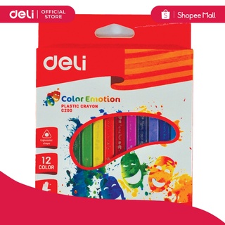 school supplies♂♧✴Deli C20000 School Supplies- Long Crayons Color Emotion Design (