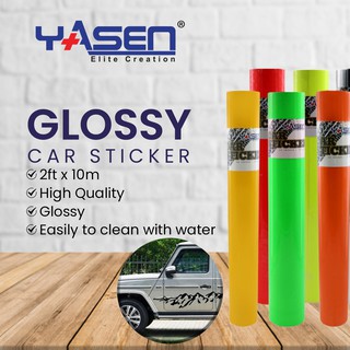 Yasen Car Sticker Glossy 1 Roll (2ft x 10 meters)