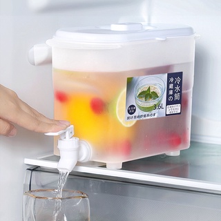 【In stock】Comes With Cold Kettle Cooker Beverage Dispenser Reusable Household 3.6L Large Capacity Heat Resistant PP High-capacity High Temperature Resistance Summer Plastic Refrigerator