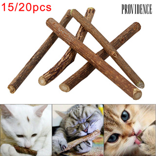 <Cat>15/20Pcs Pet Cats Kitten Snacks Matatabi Chew Stick Molar Cleaning Teeth Toy