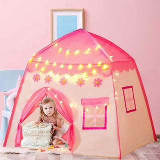 Prince and Princess Play Tent Children Kids Play Tent Khemah, Toys for Girls Birthday Gift
