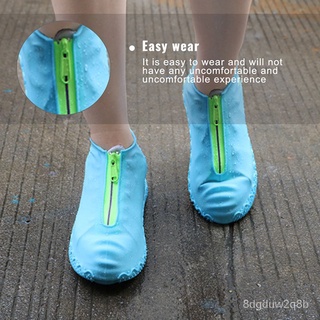 rain shoe◐✑Rain Waterproof Shoe Covers Unisex Shoes Boot Covers Men Women Silicone Zipper Shoe Cover