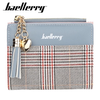 baellerry short wallet Korean zipper buckle small wallet simple multifunctional tassel zero ladies wallet