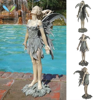 Angel Statue Hand Painted Fairy Resin Crafts Outdoor Landscape Decoration for Garden Courtyard Lawn