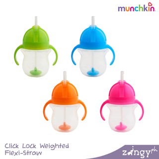 Munchkin Click Lock Weighted Flexi-Straw Cup (7 oz)