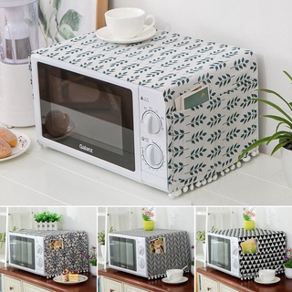 Kitchen Microwave Oven Dust Cover With Two Pockets / Foldable Dust Covers With Tassel / Home Microwave Hood Kitchen Decor