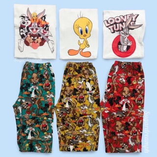 Terno Pajama sleepwear bugs bunny & tweety cartoons