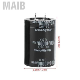 MaiB 2pcs 10000uF 100V Electrolytic Capacitor 105℃ 35X50mm