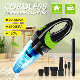 Portable Car Vacuum Cleaner Wireless Handheld Auto Vaccum 6500Pa Suction For Home Desktop Cleaning