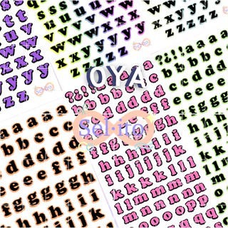 Sel.ito OYA letter/alphabet sticker sheet for polcos, journals and toploaders