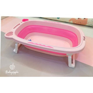 Baby Bath Tub Babyapple pink Foldable bath tub with cushion expandable bathtub with out cushion (6)