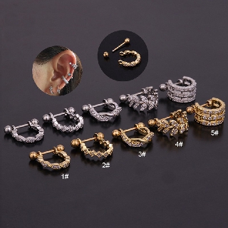 {SUN}U Shape Stainless Steel Helix Cartilage Barbell Ear Stud Piercing Body Jewelry