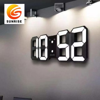 3D LED Wall Clock Modern Digital Alarm Clocks Display Home Kitchen Office Table Desk Watch