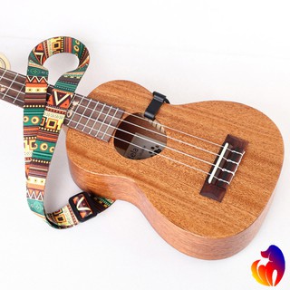 Ethnic Style adjustable Ukulele Strap Thermal Transfer Ribbon Guitar Belt Instrument Guitar Accessories fits
