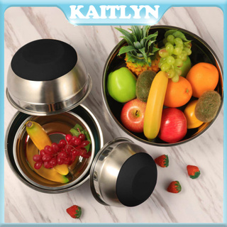 Stainless Steel Mixing Bowl Non-Skid Silicone Base Kitchen Salad Food Container