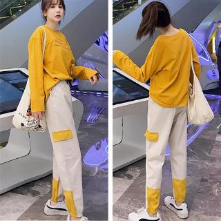 Women Sports Pants Cool Steetwear Korean Fashion Casual Pockets Cargo Pants (7)