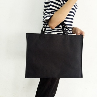 【 Ready Stock】Japanese models fashion document tote bag Business briefcase bag Square bag Busines