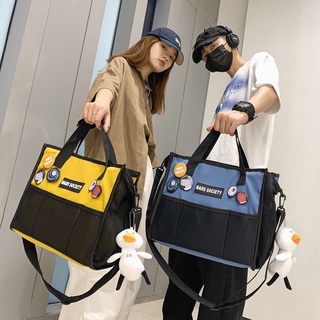 Simple Canvas Messenger Bag Female Versatile Unisex Style Shoulder Bag Student Male