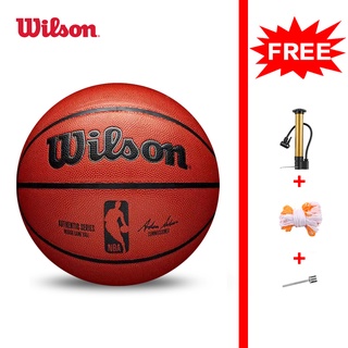 Wilson Basketball Ball Size7 men's PU material basketball Free of charge pump pin net